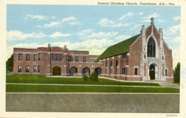 AR Postcard - Central Christian Church in Texarkana