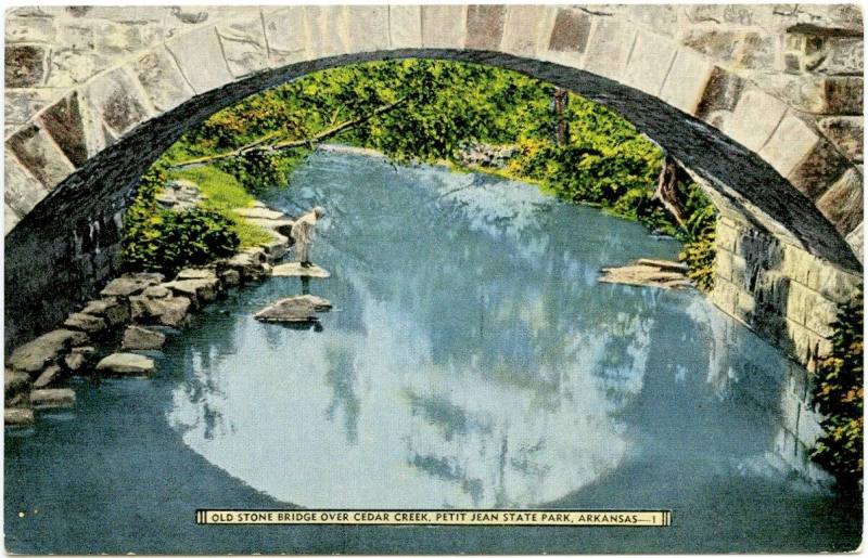 AR Postcard - Old Stone Bridge, Petit Jean