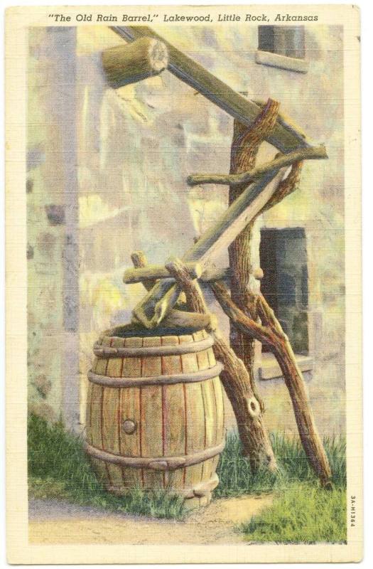 AR Postcard - The Old Rain Barrel