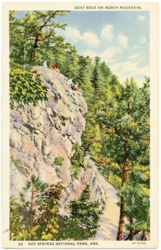 AR Postcard - Goat Rock, Hot Springs Nat. Park