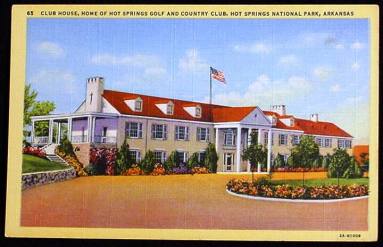 AR Postcard - Hot Springs Country Club clubhouse