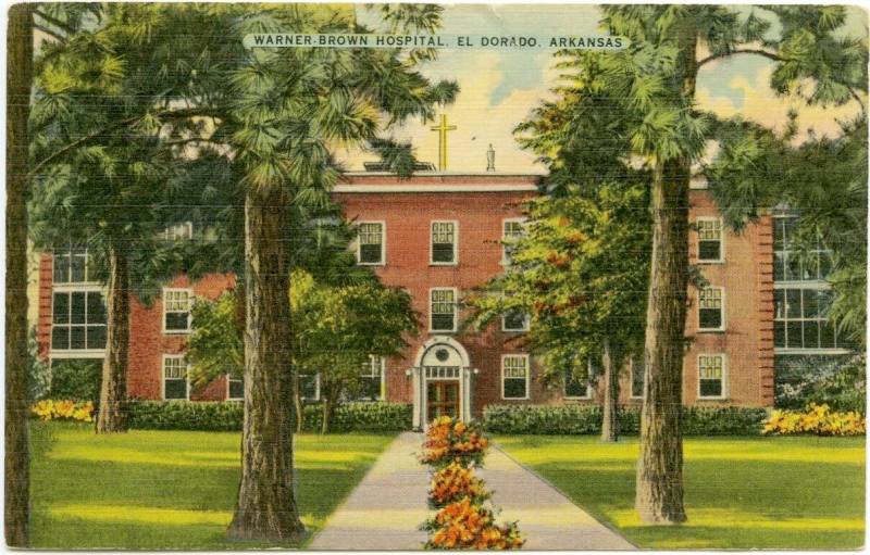 AR Postcard - Warner Brown Hospital, El Dorado