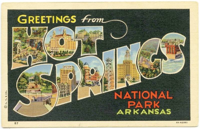 AR Postcard - Greetings From Hot Springs