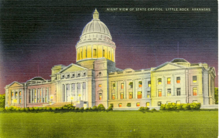 AR Postcard - night view of state capitol