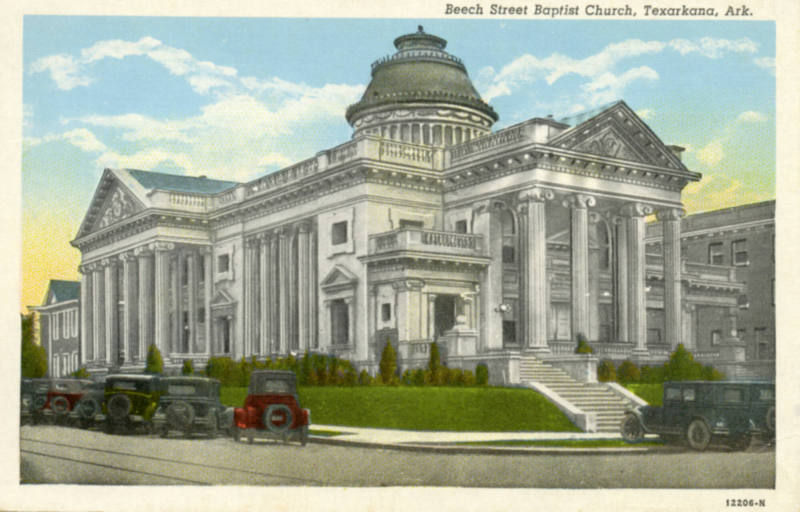 AR Postcard - Beech St. Baptist Church in Texarkana