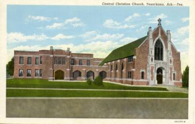 AR Postcard - Central Christian Church in Texarkana