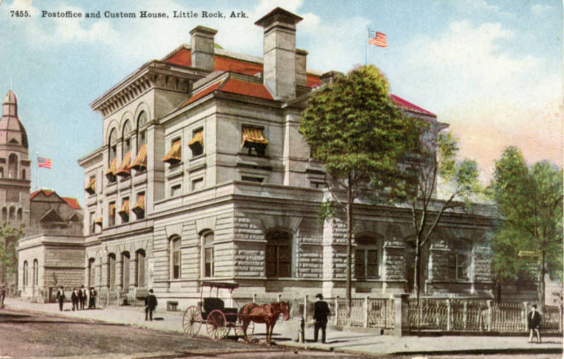 AR Postcard - Little Rock Post Office & Custom House