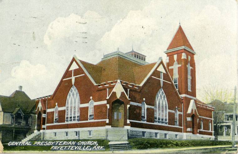 AR Postcard - Central Presbyterian Church in Fayetteville