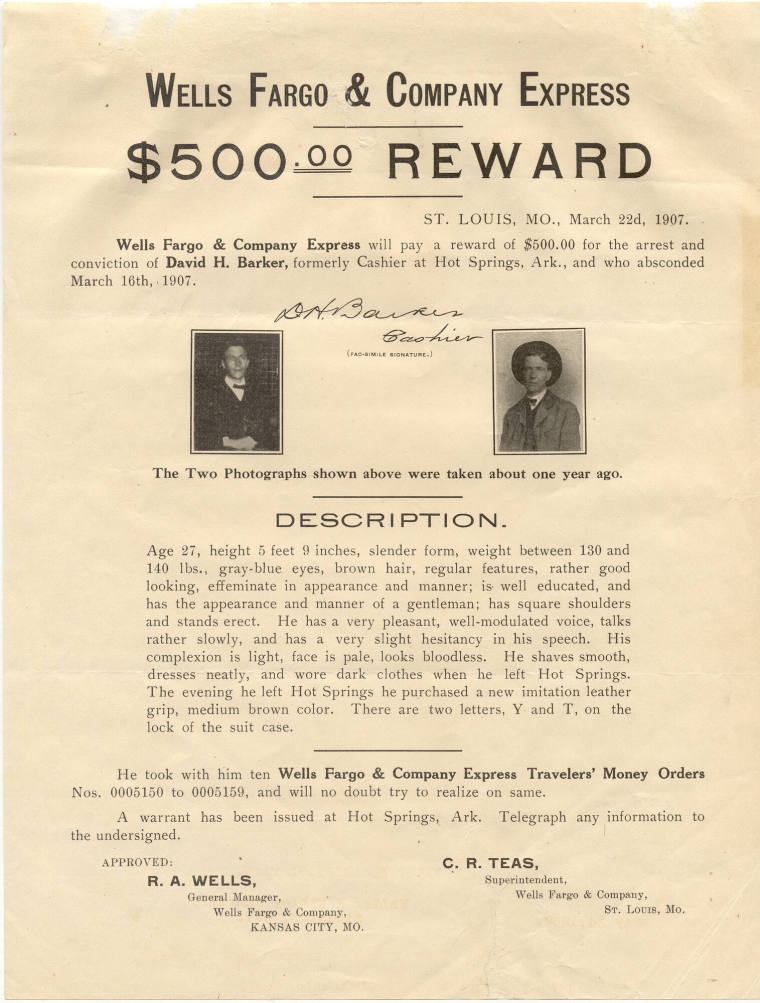 1907 Wells Fargo Reward