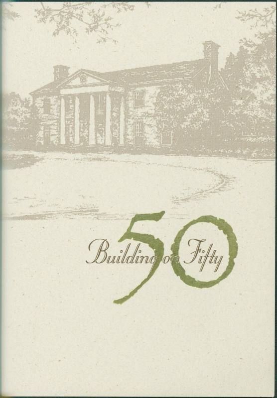 Program for Gov's Mansion 50th Anniversary