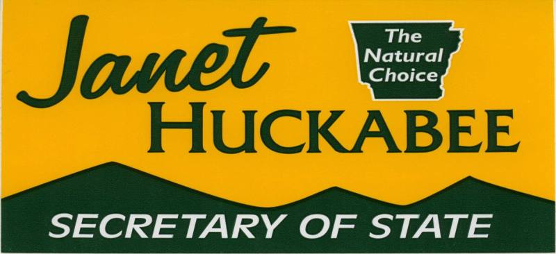 Janet Huckabee for Secretary of State Bumper Sticker