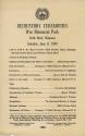 Program & Napkin, Dedicatory Ceremonies - Governor Sid McMath