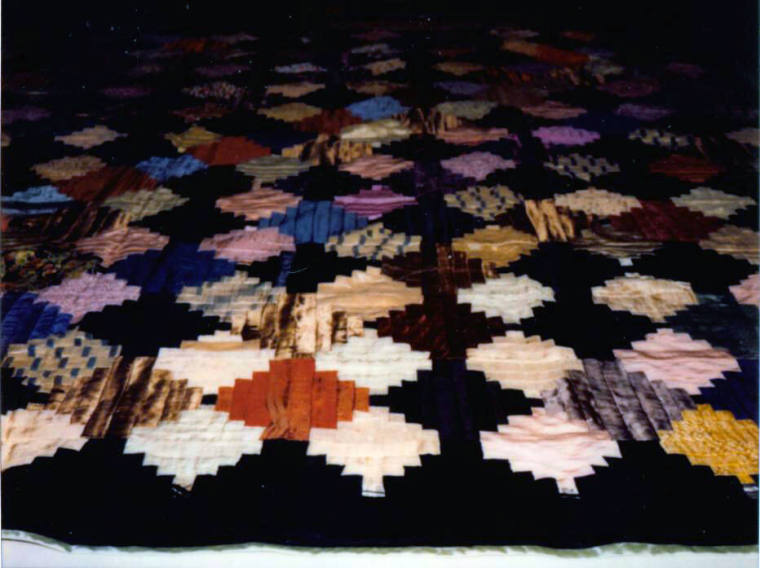 Silk Log Cabin Quilt