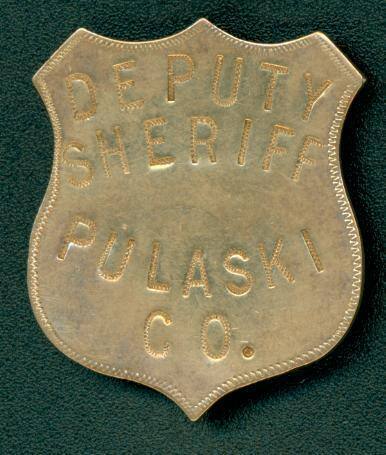 "Deputy Sheriff, Pulaski County" badge