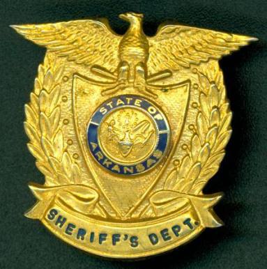 Sheriff Department's Hat Badge with State of AR Seal