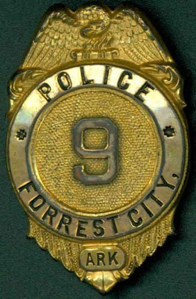 Police badge from Forrest City, Arkansas