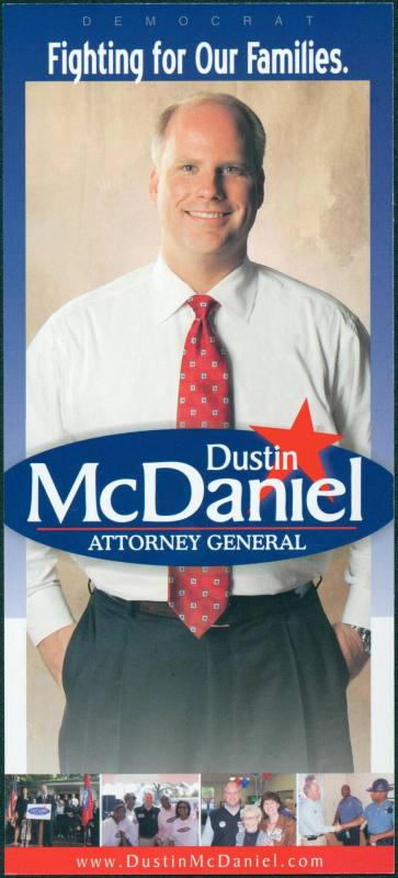 Flyer for Dustin McDaniel's 2006 Attorney General campaign.