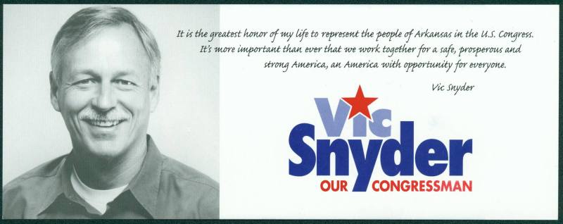 Vic Snyder handout for his Congressional campaign of 2006.