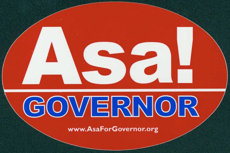 Bumper sticker for Asa Hutchinson