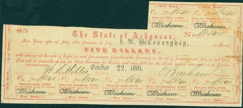 Bond, Civil War - Arkansas Confederate