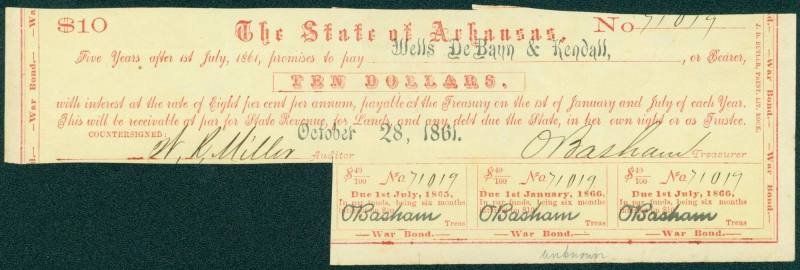 Bond, Civil War - Arkansas Confederate