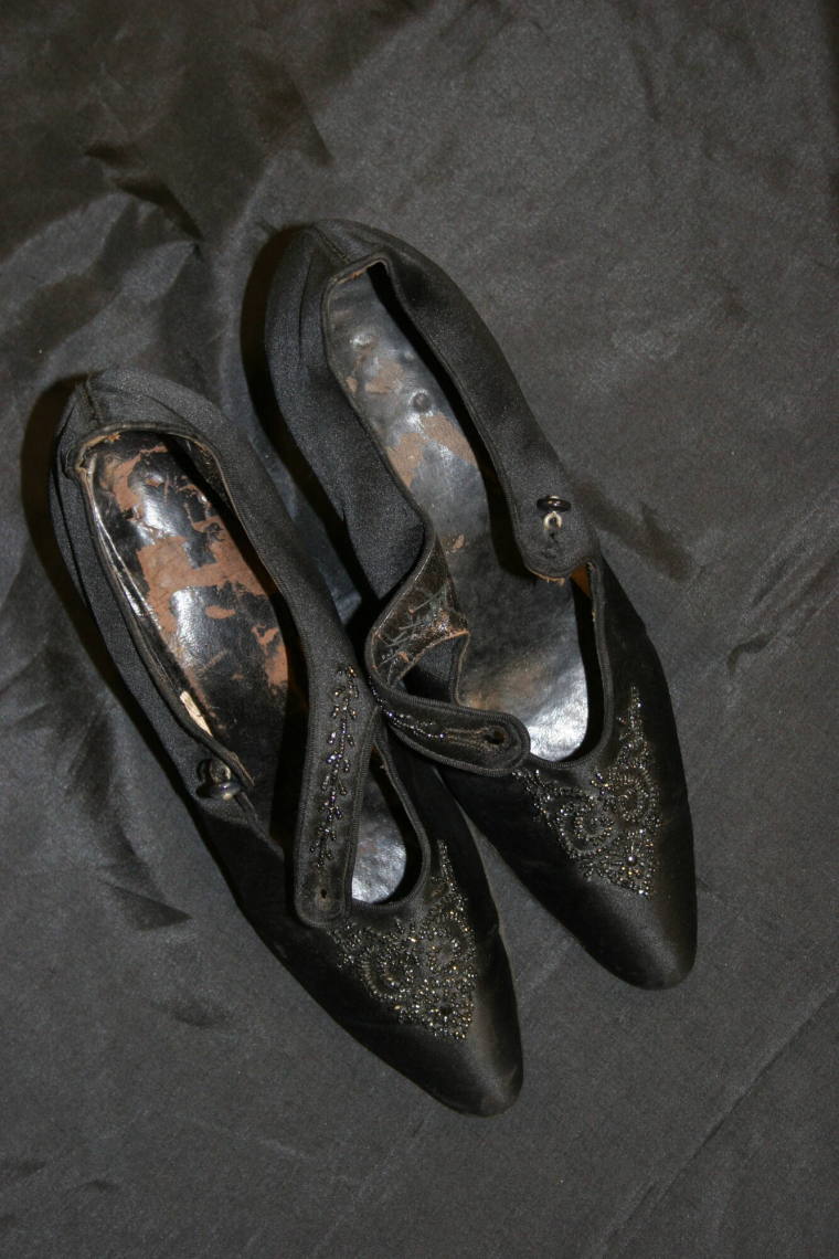 Shoes belonging to Anne Price Roark Brough.