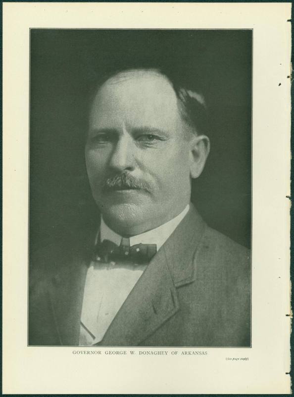 Black and white print of Governor George Donaghey.