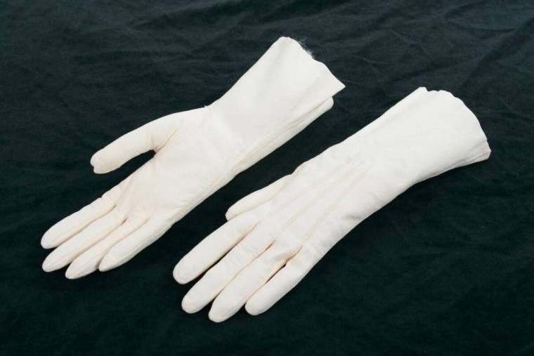 Mrs. Bailey's short white kid formal gloves