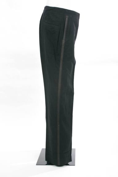 Gov. Bailey's black wool trousers with black satin trim on legs