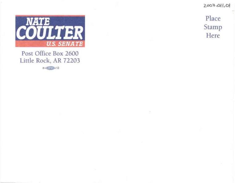 AR Politics - Nate Coulter postcard