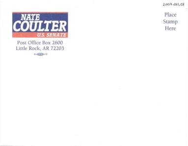 AR Politics - Nate Coulter postcard