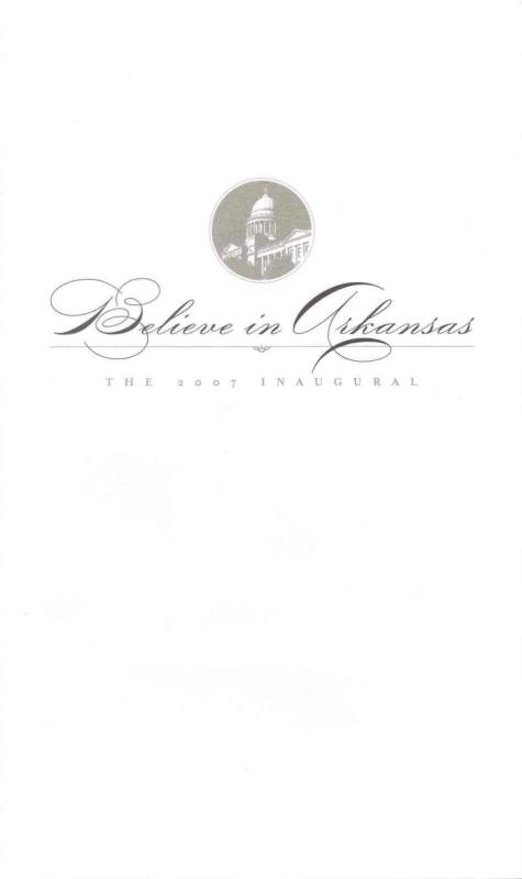 AR Politics - 2007 Mike Beebe Inaugural Invitation