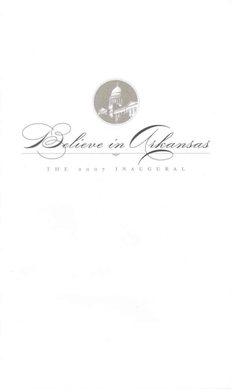 AR Politics - 2007 Mike Beebe Inaugural Invitation