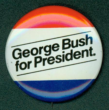 National Politics - George Bush campaign pin