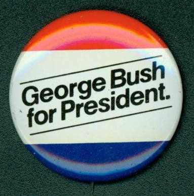 National Politics - George Bush campaign pin