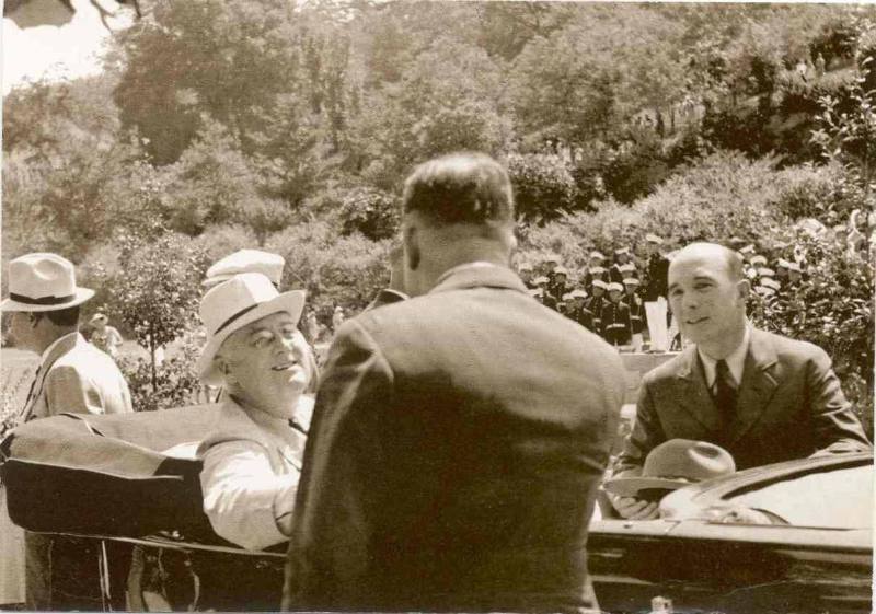 National Politics - postcard of FDR in Hot Springs