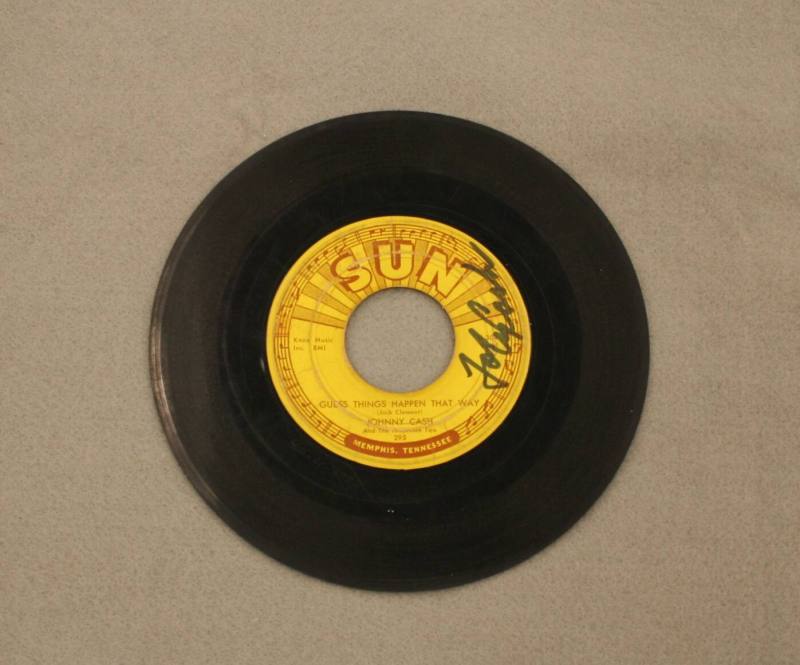 Sweet Sounds - autographed Johnny Cash 45 record