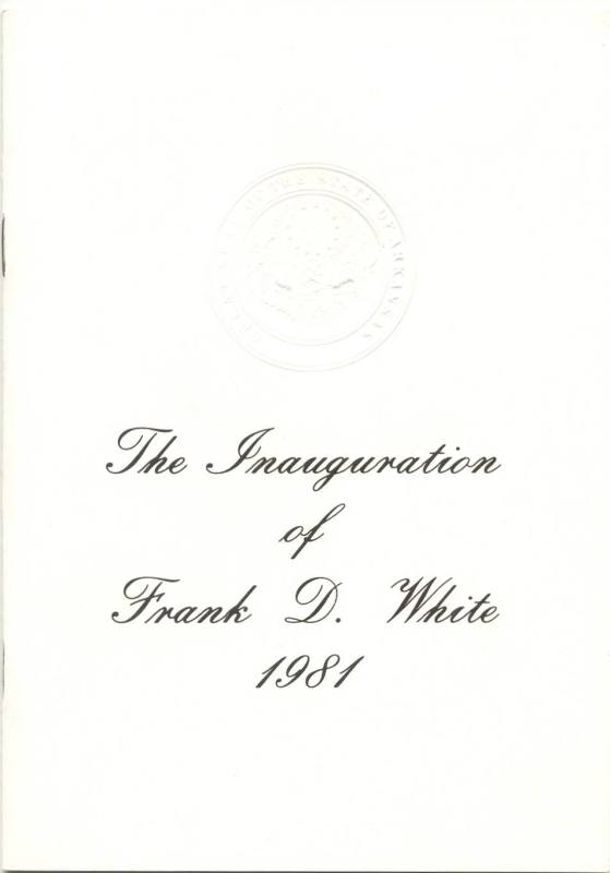 Program, Inaugural - Governor Frank White