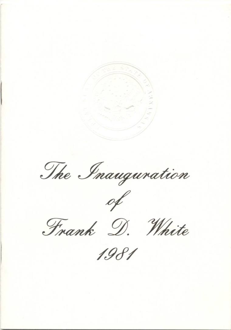 Program, Inaugural - Governor Frank White