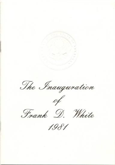 Program, Inaugural - Governor Frank White